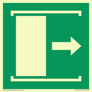 E033 safe condition door slides right to open